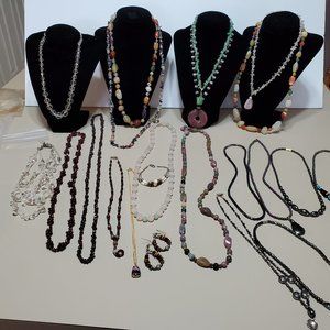 Vintage Natural Stone, Crystal and Hematite Jewelry